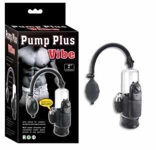 Pompa cu vid Plus Vibe cu vibratii pentru marirea penisului, 17,8 cm