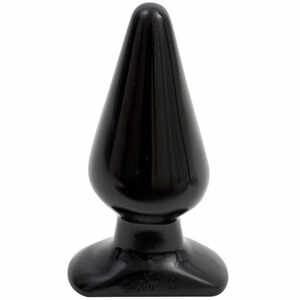 DILDO ANAL BUTT PLUGS SMOOTH CLASSIC LARGE BLACK, lungime 14.2 cm