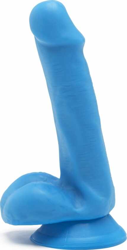 Dildo Happy Dicks Cu Testicule Albastru 16.5 cm