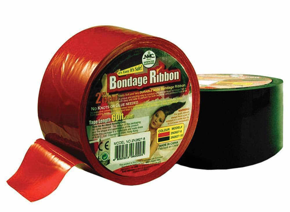 Bondage Ribbon 5cm/18mtr Red - Diameter (cm) 
