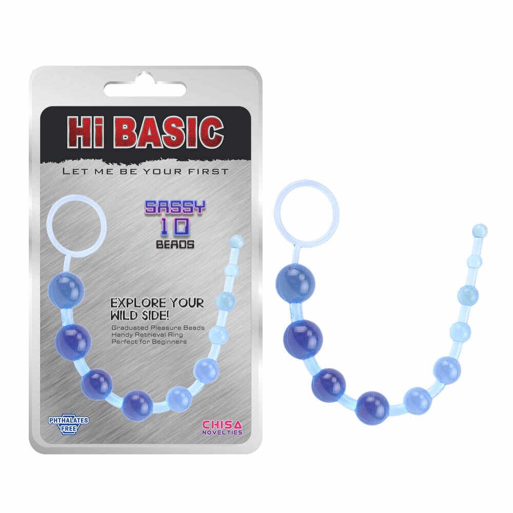 Sassy Anal Beads Blue - Diameter (cm) 