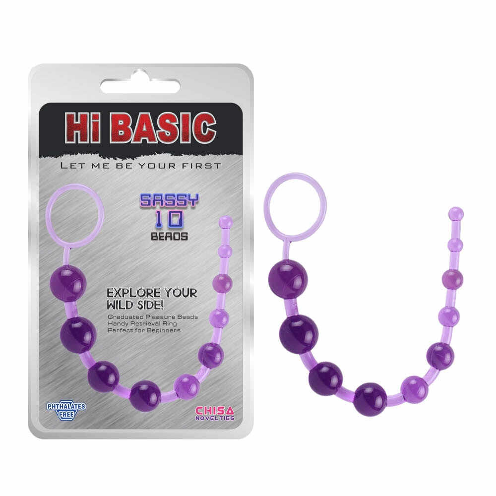 Sassy Anal Beads Purple - Diameter (cm) 