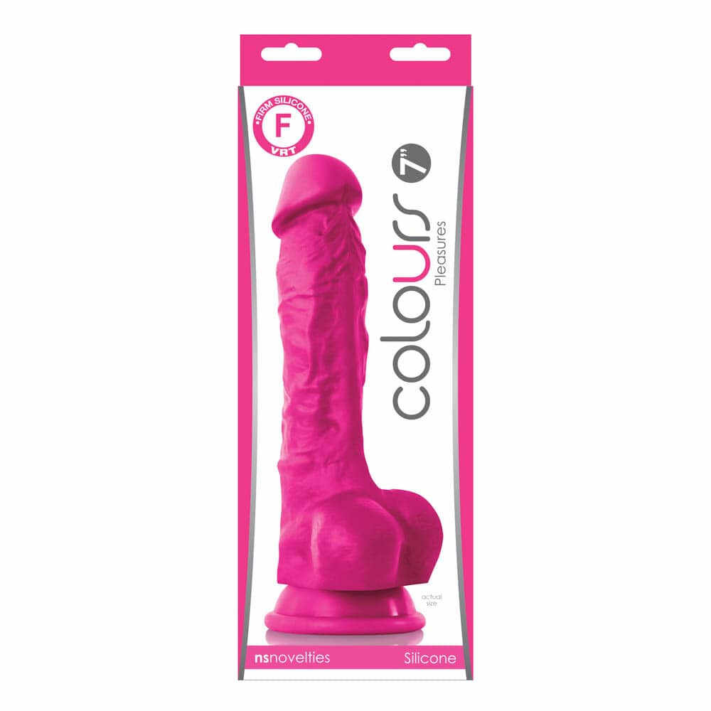 Colours Pleasures 7 inch Dildo Pink - Diameter (cm) 