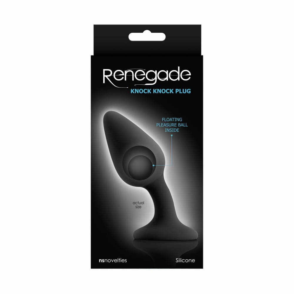 Renegade Knock Knock Plug Black - Diameter (cm) 