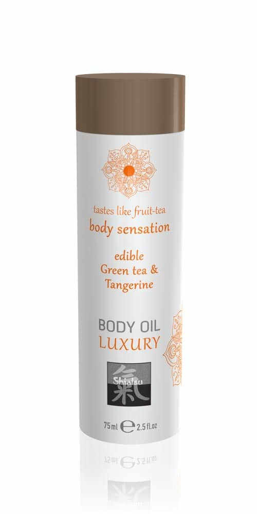 Luxury body oil edible - Green tea & Tangerine 75ml - Gender couples