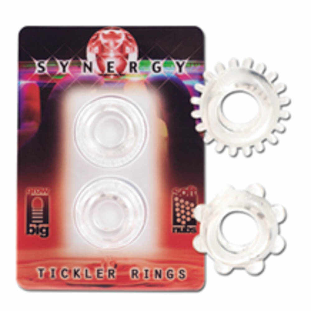 Synergy Tickler Rings Set Of 2 Rings Clear - Diameter (cm) 