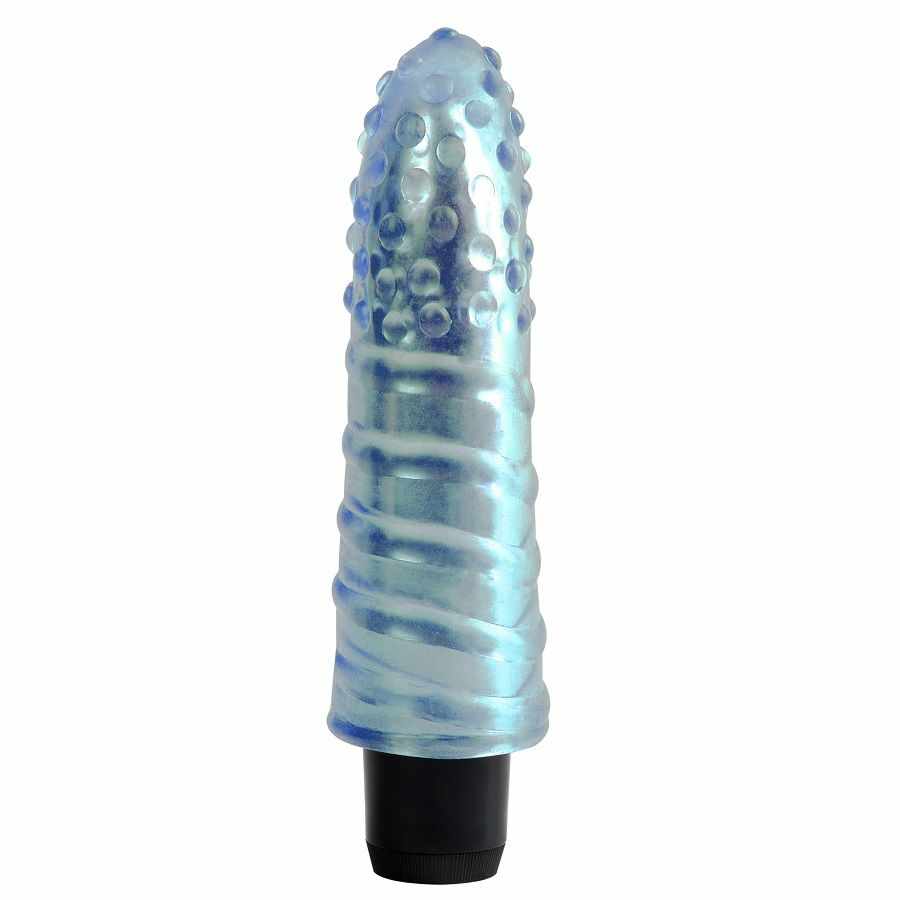 Vibrator Jelly Gems 12 Cm Albastru