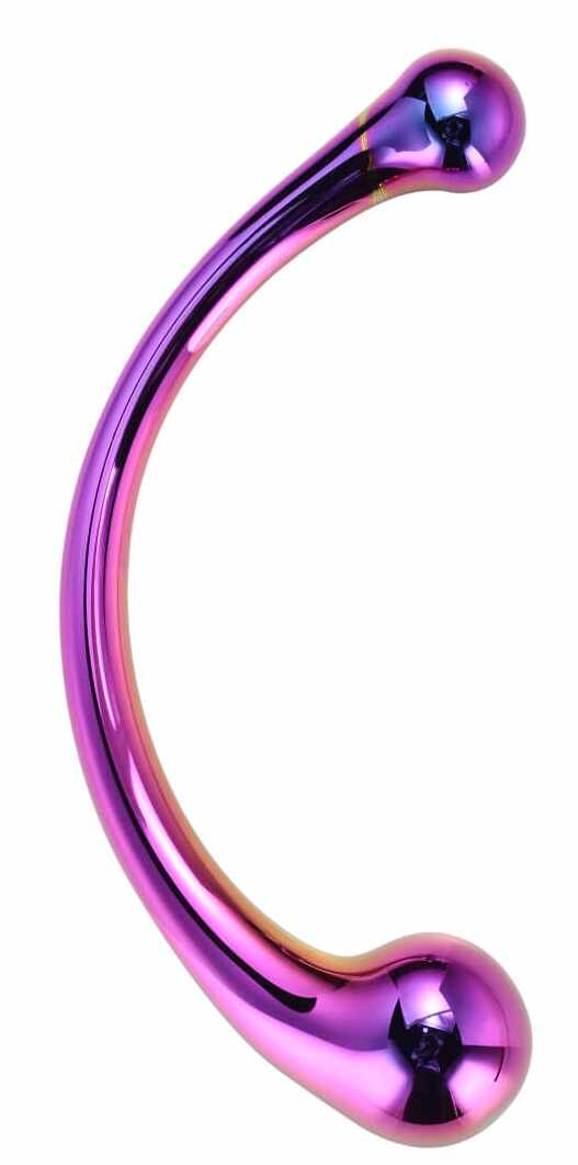 Dildo din Sticla Curved Wand Multicolor Glamour Glass