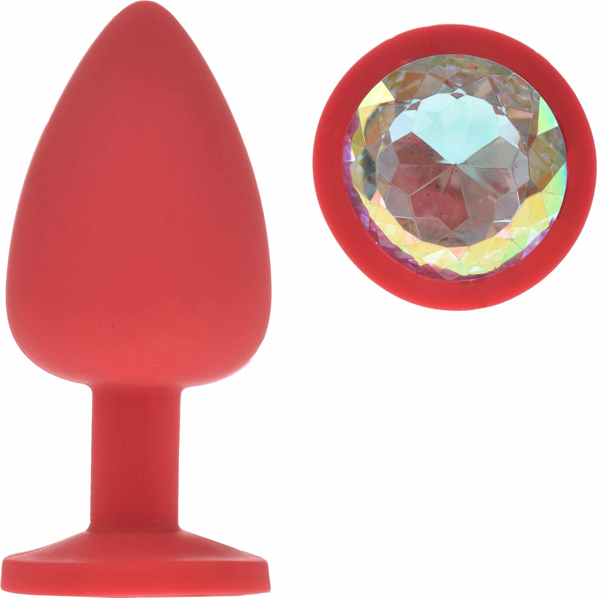 Dop Anal Silicone Buttplug Large Rosu/Iridescent Guilty Toys
