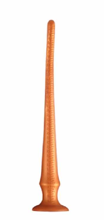 Dildo Long Spear Silicon Lichid Super Soft Auriu 43 cm Guilty Toys