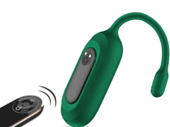 Stimulator Anto Remote Contol 9 Moduri Vibratii USB Silicon Verde 17.8 cm Mokko Toys