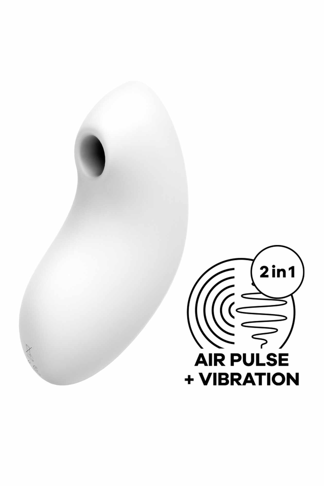 Stimulator Clitoris Vulva Lover 2 Air Pulse+Vibration USB Silicon Alb