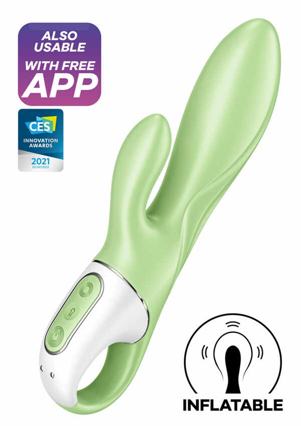 Vibrator Air Pump Bunny 5+ Inflatable Rabbit Free App 20.5 cm