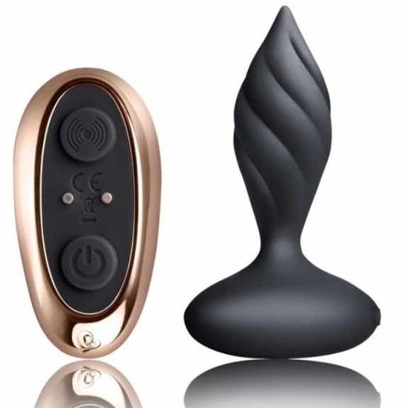 Vibrator Anal Desire Petite Sensations Remote Control USB Silicon Negru 10.3 cm