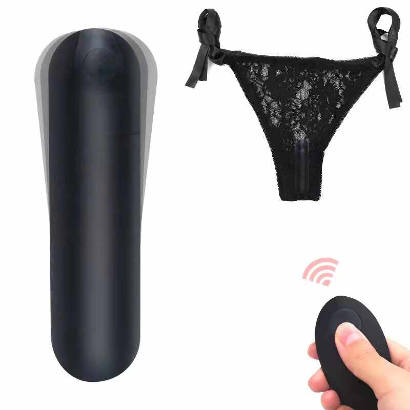 Set Top Secret Bikini cu Vibratii Remote Control 10 Moduri Vibratii USB Negru