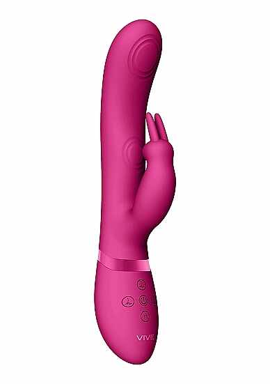 Vibrator Rabbit 3-in-1 May Dual Pulse-Wave Silicon USB Roz 22 cm