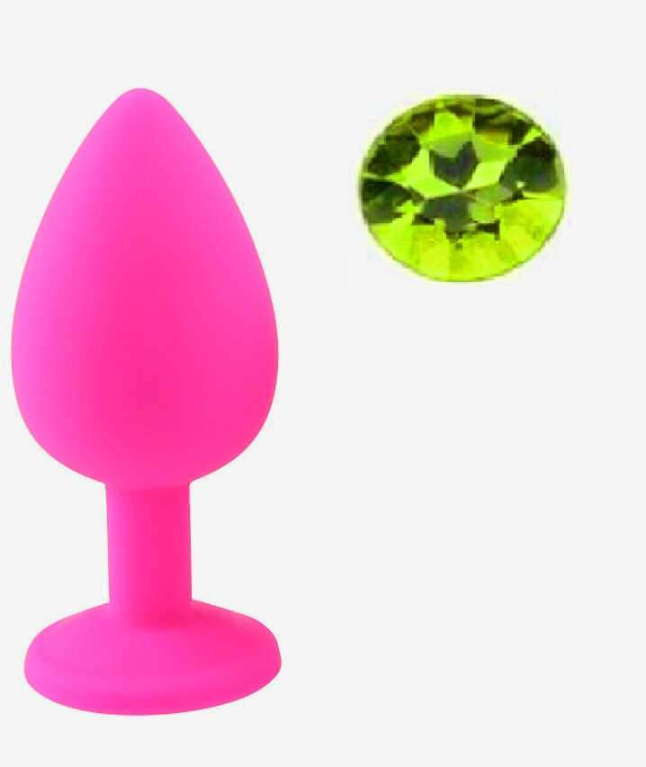 Dop Anal Silicone Buttplug Large Roz/Verde Guilty Toys