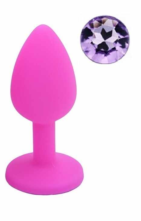 Dop Anal Silicone Buttplug Small Silicon Roz/Mov Deschis Guilty Toys
