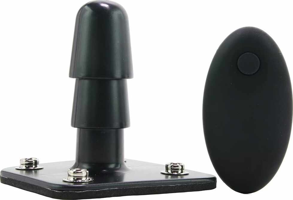 Plug Vibrator cu Telecomanda Wireless, 7 Moduri Vibratii, ABS, Negru, 7.6 cm