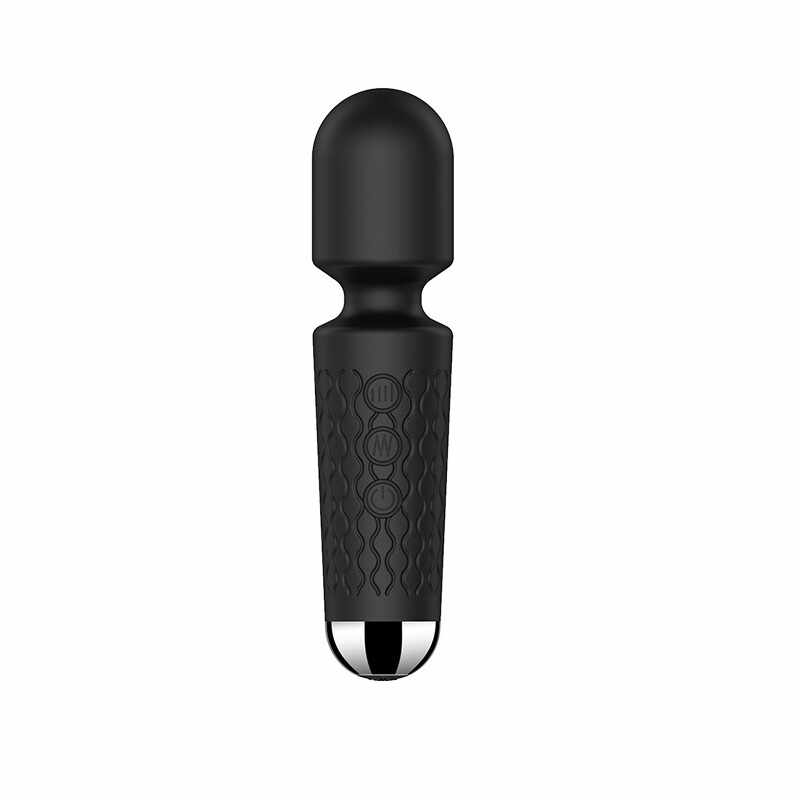 Vibrator Masaj Luna 20 Moduri Vibratii+8 Intensitati de Viteza, USB, Silicon, Negru, 15 cm, Passion Labs