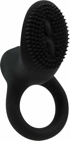 Inel de Penis Cobra cu Stimulator Clitoris, Silicon, Negru