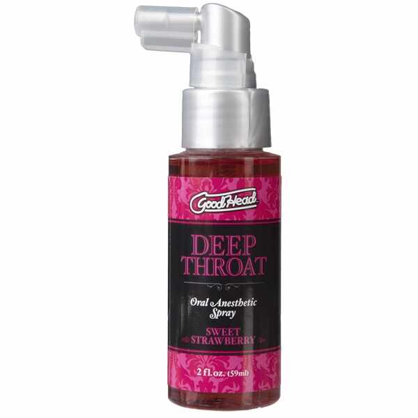 Spray pentru Sex Oral Deep Throat, Aroma Capsuni, 59 ml