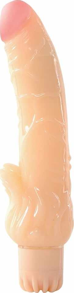 Vibrator cu Limbute pentru Clitoris Real Shock, Multispeed, PVC, Natural, 23 cm