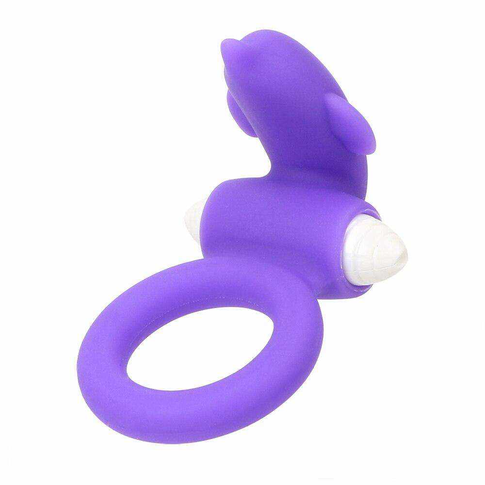 Inel Vibrator de Penis Delfin, Silicon, Mov, Guilty Toys