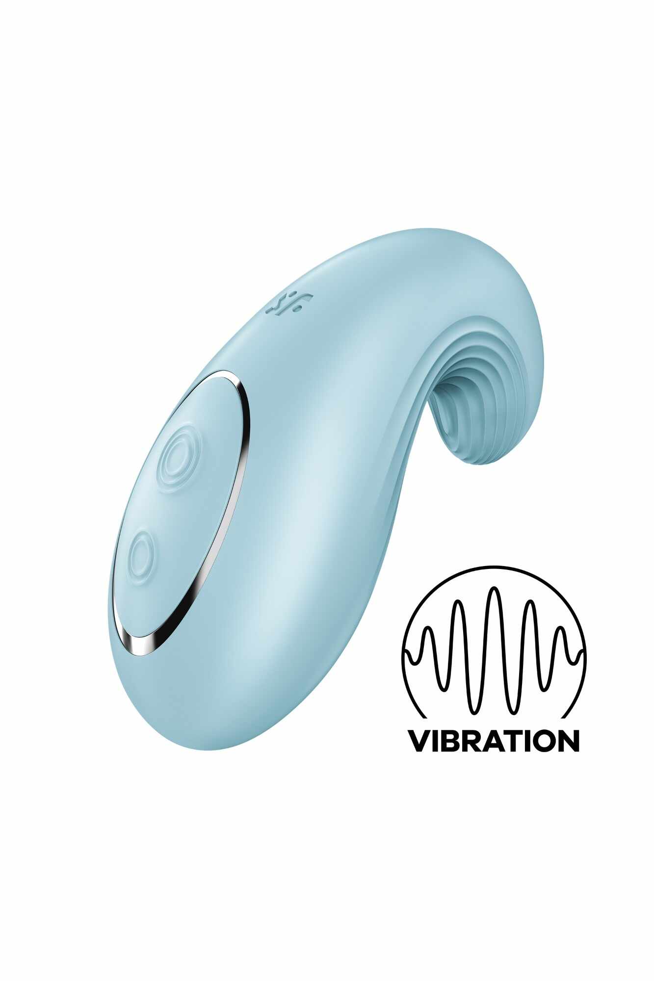 Vibrator Clitoridian Dipping Delight, 12 Moduri Vibratii, Silicon, USB, Albastru Deschis