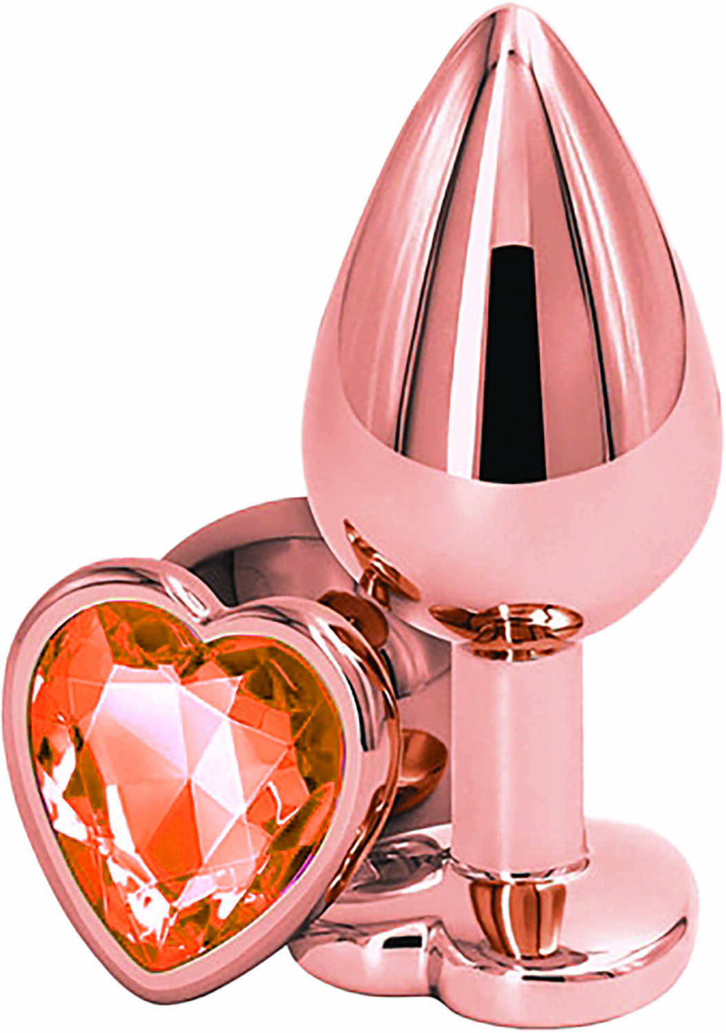 Dop Anal Brilliant Anal Plug Small, Rose Gold, Piatra Portocalie, Passion Labs