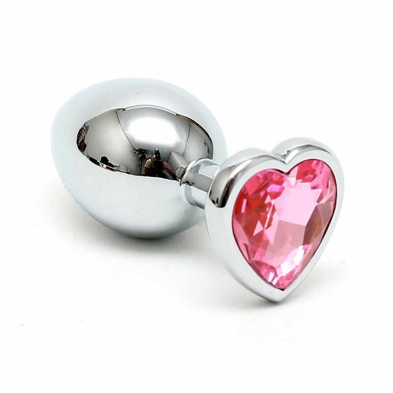 Dop Anal Hearty Buttplug Small Argintiu/Roz Passion Labs