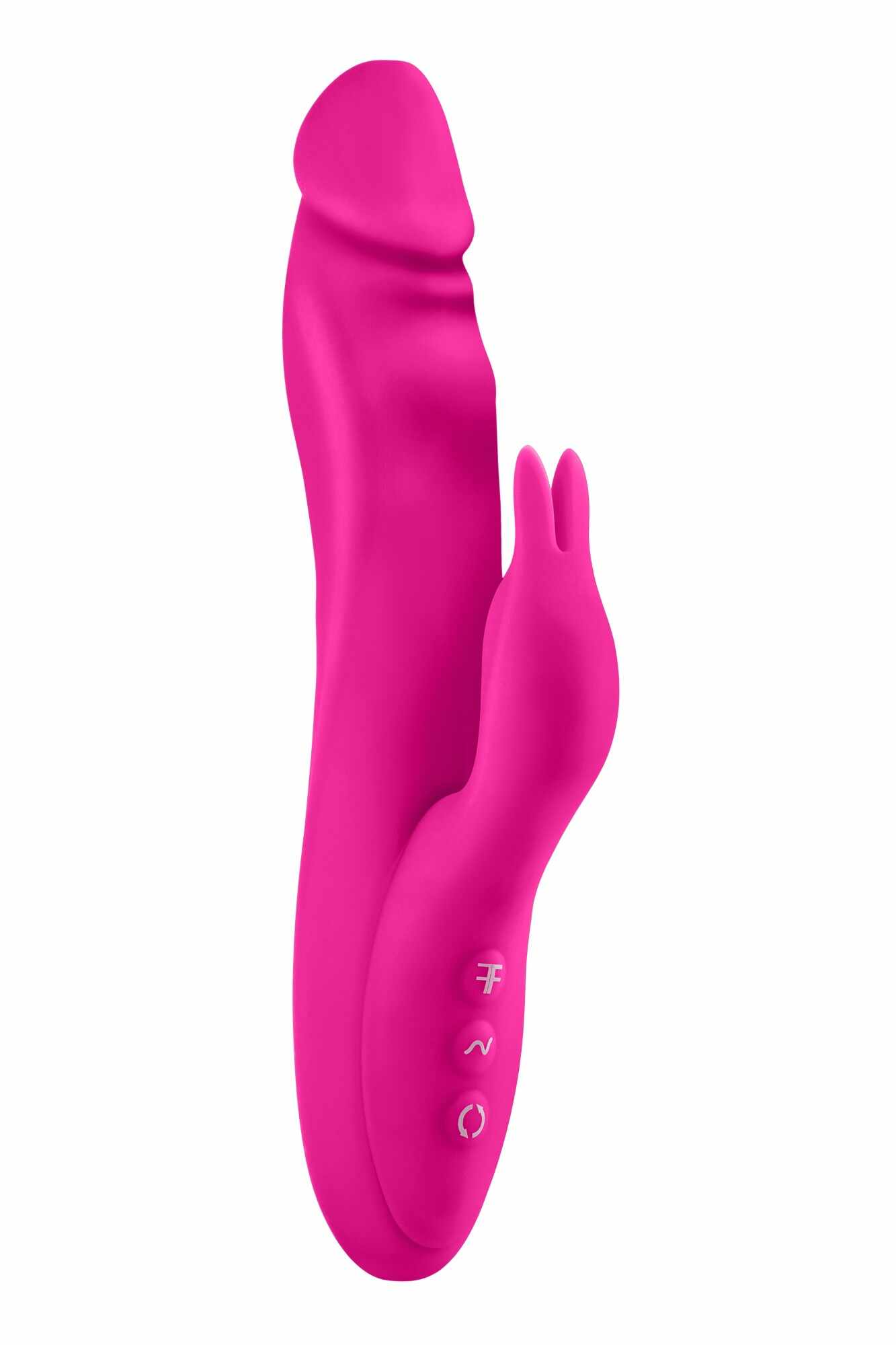 Vibrator Booster Rabbit FemmeFunn, 7 Moduri Vibratii, 3 Moduri Rotatii, Silicon Premium, USB, Roz, 21.6 cm