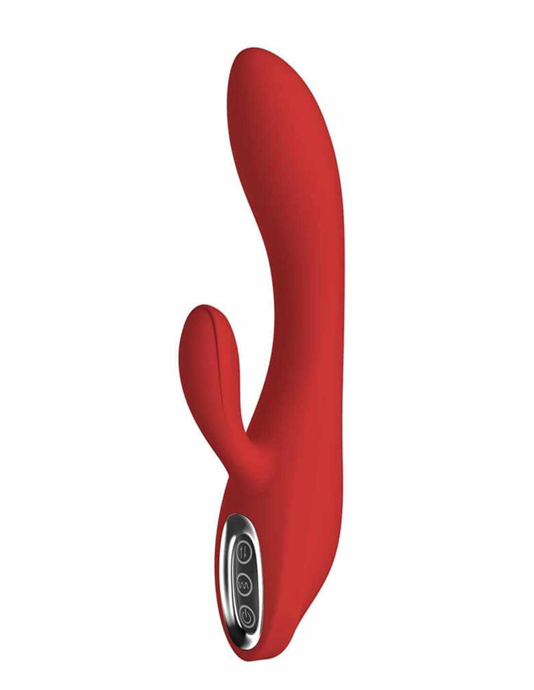 Vibrator Rabbit Sofia 7 Moduri Vibratii Silicon USB Rosu 21 cm Red Revolution