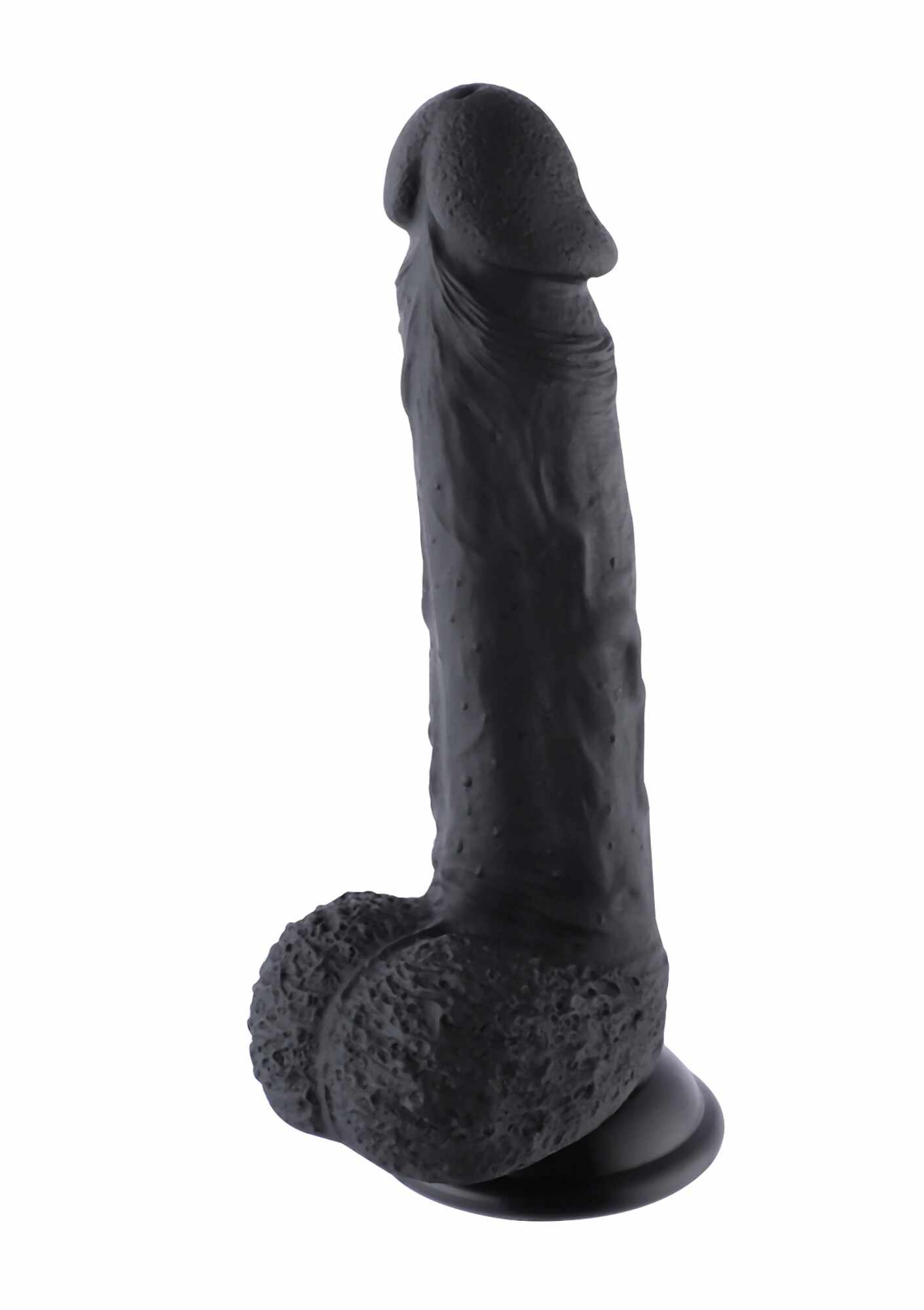 Dildo Realist Conectare KlicLok pentru Masini de Sex Hismith, Negru, 20 cm