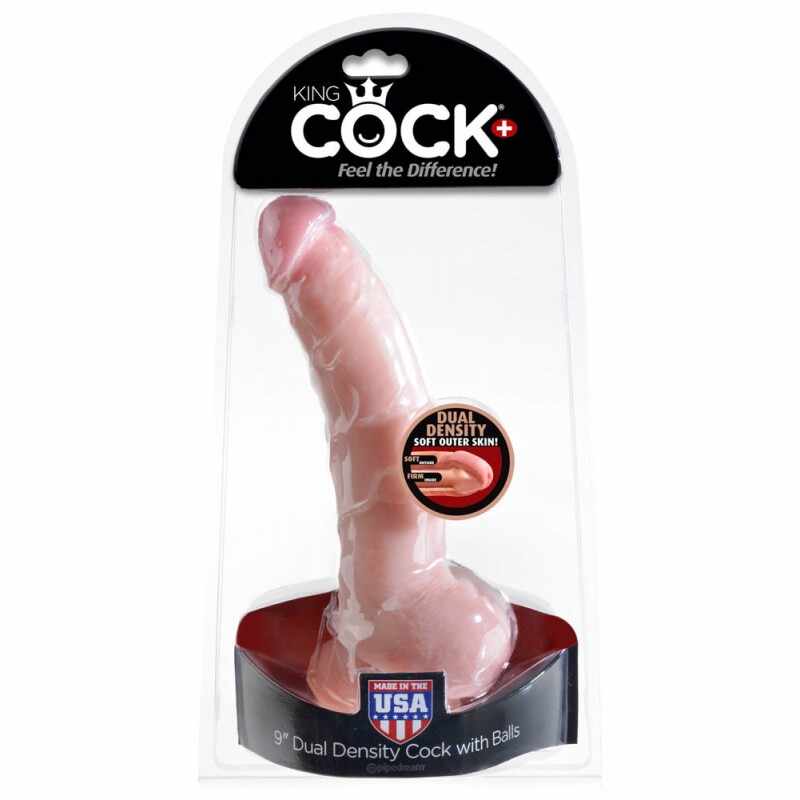 King Cock Plus 9 Dual Density Cock w Balls Flesh