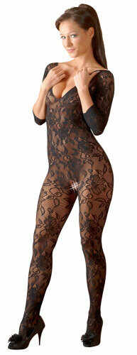 Mandy Mystery Catsuit din Dantela cu Model Floral - Small-Large